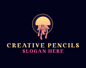 Creative Jellyfish Wave logo design