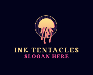Tentacles - Creative Jellyfish Wave logo design