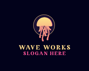 Creative Jellyfish Wave logo design