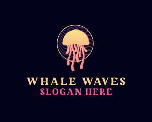 Creative Jellyfish Wave logo design