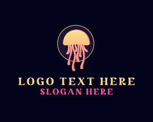 Animal - Creative Jellyfish Wave logo design