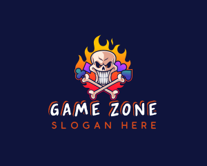 Gaming Casino Skull logo design