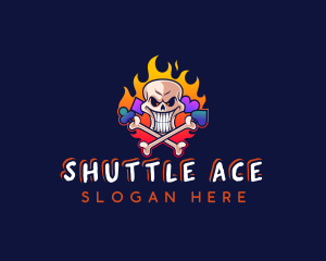 Gaming Casino Skull logo design