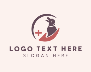 Puppy - Dog Hand Veterinary logo design