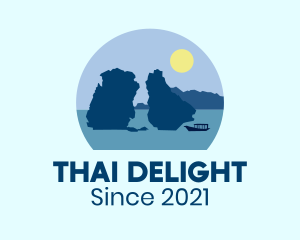 Thailand - Mountain Rock Scenery logo design