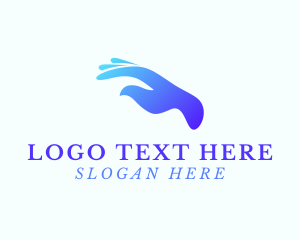 Helping Hand - Dove Support Hand logo design