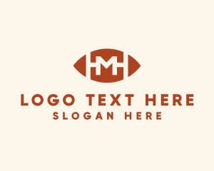 Brown - American Football Letter M logo design