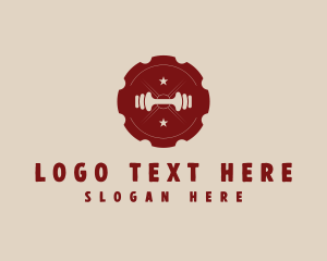 Bodybuilding - Crossfit Gym Barbell logo design