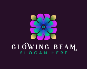 Fluorescent - Flower Blossom Spa logo design