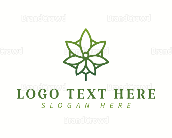 Organic Weed Leaf Logo