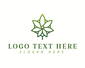 Organic Weed Leaf Logo