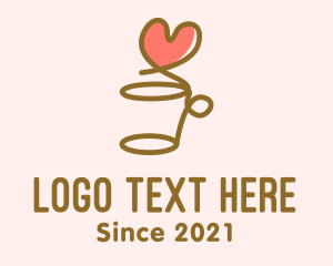 Valentines - Lovely Coffee Date logo design