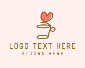 Love - Lovely Coffee Date logo design