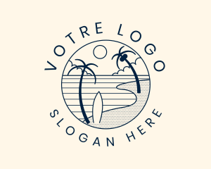 Tropical Surfing Resort Logo