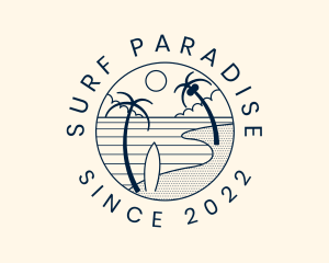 Tropical Surfing Resort logo design