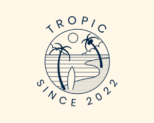 Tropical Surfing Resort logo design