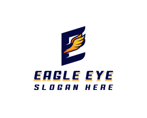 Flying Falcon Letter E logo design