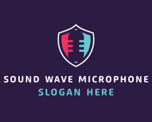 Microphone - Microphone Talk Shield logo design