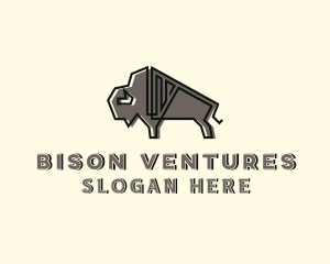 Bison - Strong Bison Animal logo design