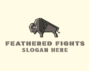 Strong Bison Animal logo design