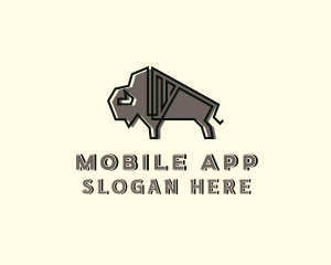 Bison - Strong Bison Animal logo design