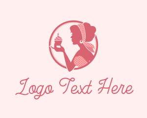 Icing - Pastry Cupcake Woman logo design