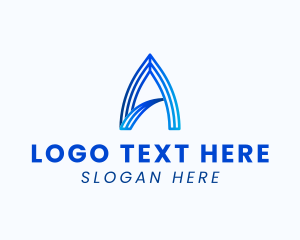 Financial - Professional Modern Arch Letter A logo design