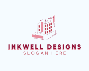 Blueprint Architect Building logo design