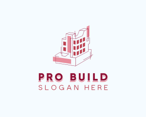 Blueprint Architect Building logo design