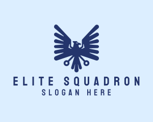 Squadron - Modern Eagle Crest logo design