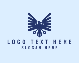 Team - Modern Eagle Crest logo design