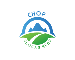 Mountain - Nature Mountain Field logo design