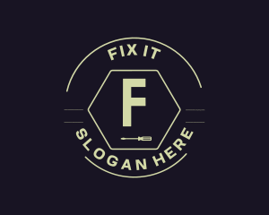 Hipster Industrial Fix logo design