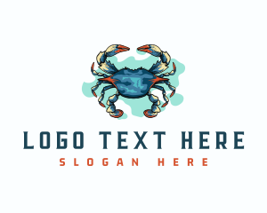 Map - Maryland Crab Crustacean logo design