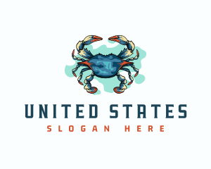 Maryland Crab Crustacean logo design