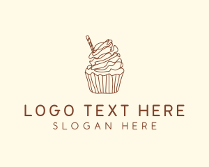 Confectionery - Delicious Chocolate Cupcake logo design