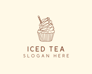 Delicious Chocolate Cupcake logo design