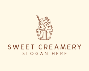 Delicious Chocolate Cupcake logo design