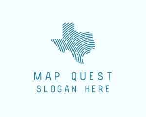 Digital Texas Map logo design