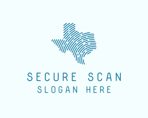 Biometric - Digital Texas Map logo design
