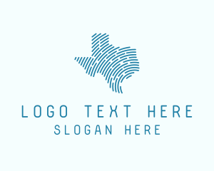 Texas - Digital Texas Map logo design