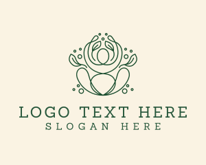Rehab - Organic Yoga Line Art logo design