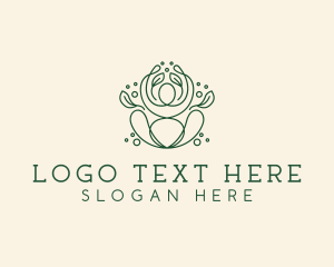 Human Body - Natural Wellness Yoga logo design