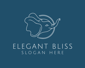 Elephant Line Art Logo