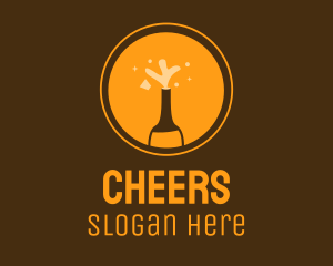 Orange Beer Bottle  logo design