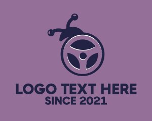Ladybug - Steering Wheel Bug logo design