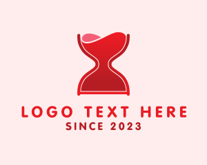 Adult - Hourglass Wine Glass logo design