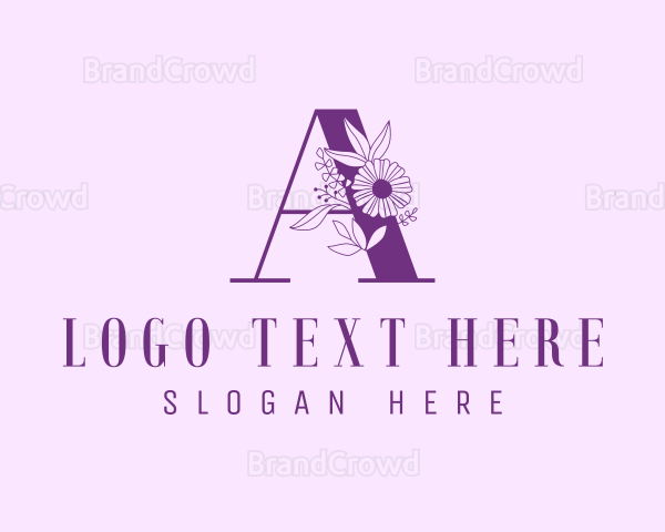 Flower Beauty Letter A Logo