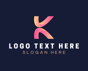 Letter K - Professional Gradient Letter K logo design