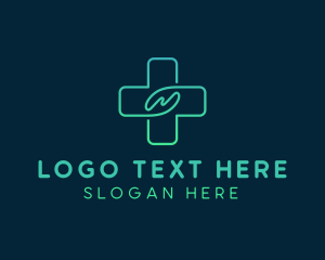 Drug Store - Medical Hand Cross logo design